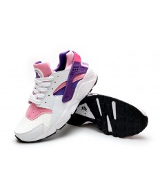Nike Air Huarache luz blanca formadores de color rosa púrpura para las mujeres