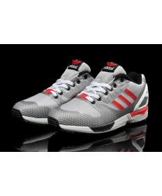 Adidas ZX Flux tejer para hombre grises Gainsboro/plata/formadores de color rojo