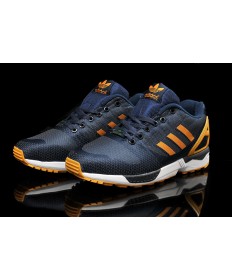 Adidas ZX Flux tejer para hombre oscuroslateazul/oscuronaranja formadores zapatillas de deporte