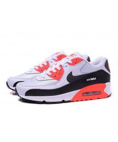 Nike Air Max 90 zapatillas de deporte de primavera blanco-negro-naranja para mujer