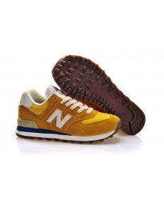 New Balance 574 Zapatos de la zapatillas amarillo, blanco + Teal hombre de