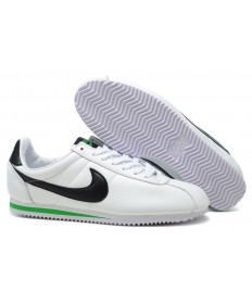 Nike Classic Cortez Cuero 09 las zapatillas de deporte para hombre Blanco Negro Verde