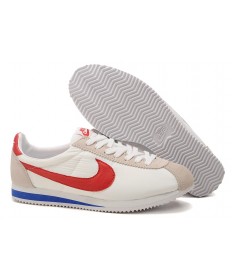 zapatillas de deporte Nike Classic Cortez Nylon Blanco Beige Azul Rojo para mujer
