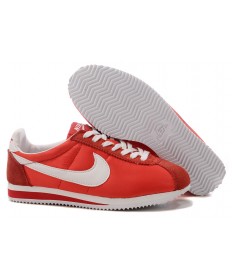 zapatillas de deporte Nike Classic Cortez Nylon Blanco Rojo para mujeres