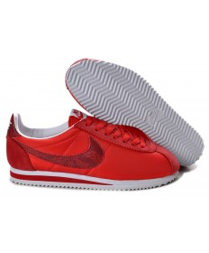 zapatillas de deporte Nike Classic Cortez Nylon únicos rojo de mujeres