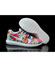 patrón de Nike Roshe Run Blanco/floral zapatos para mujer formadores