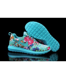 patrón de Nike Roshe Run oscuroTurquoise/floral zapatos para mujer