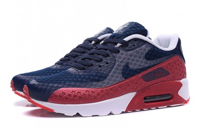 NIKE AIR MAX 90 HYP PRM Día de la Independencia zapatillas de deporte de color azul-rojo oscuro