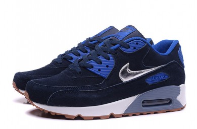 Nike Air Max 90 medianoche azul-reales zapatillas de deporte azul-plata