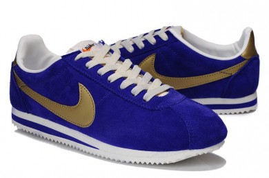 formadores de oro Nike Classic Cortez Suede Vintage para hombre del azul real