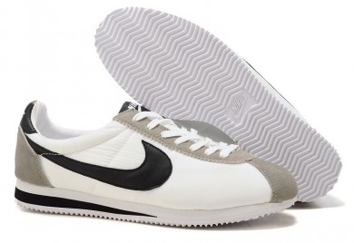 zapatillas de deporte Nike Classic Cortez Nylon para hombre Blanco Gris Negro