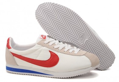 formadores Nike Classic Cortez Nylon para hombre Blanco Beige Azul Rojo