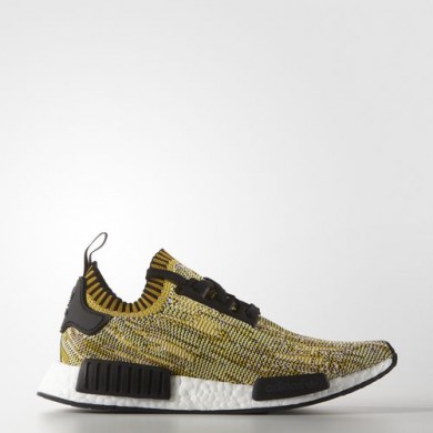 Adidas NMD Runner Primeknit formadores original en color Negro Core/Core Negro/Amarillo St Nomad