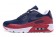 NIKE AIR MAX 90 HYP PRM Día de la Independencia zapatillas de deporte de color azul-rojo oscuro