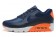 NIKE AIR MAX 90 HYP PRM zapatos de color azul marino-negro-naranja