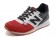 New Balance 996 EE.UU. Armada, blanco + rojo zapatos de las mujeres