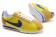 las zapatillas de deporte Nike Classic Cortez Nylon para hombre azul amarillo de la vendimia