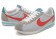 Nike Classic Cortez Nylon zapatos formadores Universidad Rojo Azul Gris para mujer