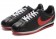 Nike Classic Cortez Cuero 09 zapatillas de deporte Rojo Negro para las mujeres