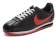 Nike Classic Cortez Cuero 09 zapatillas de deporte Rojo Negro para las mujeres