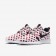 Nike Roshe Run Blanco/Rojo/zapatos de puntos para las mujeres Negro